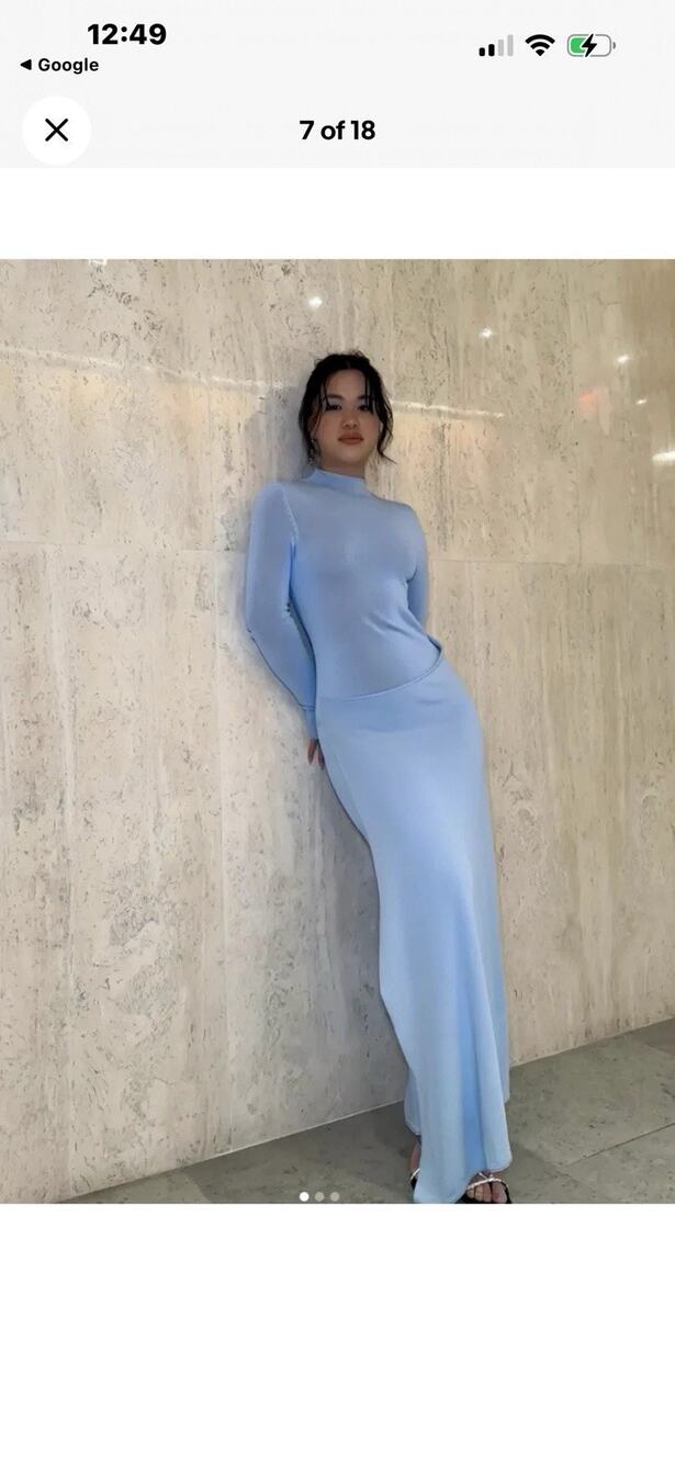Sara Collection Light Blue Viral Dress Influencer Size Medium Collection